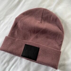 Marmot Beanie Hat Dusty Rose Mauve Cuffed Knit Acrylic Winter Cap One Size